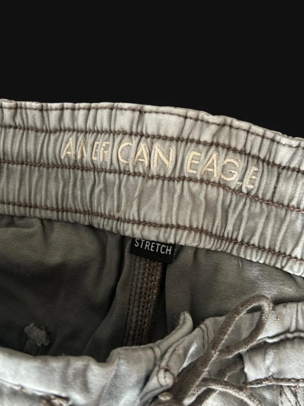 American Eagle Casual Elastic-Waist Jogger Pants - Light Green